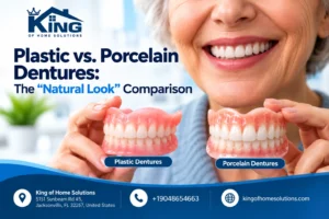 Plastic vs. Porcelain Dentures: The “Natural Look” Comparison