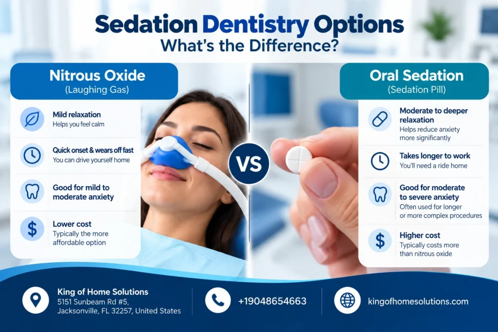 How Much Does Sedation Dentistry Add to Your Bill? (Nitrous vs. Oral Sedation) 1 Sedation dentistry options