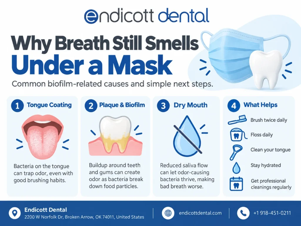 why breath still smells under a mask